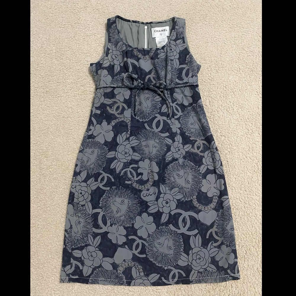 Chanel CC lion print dress
